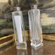 Salière poivrier en verre et bouton de nacre