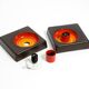 Two beautiful original 1970s Space Age ceramic wall lamps