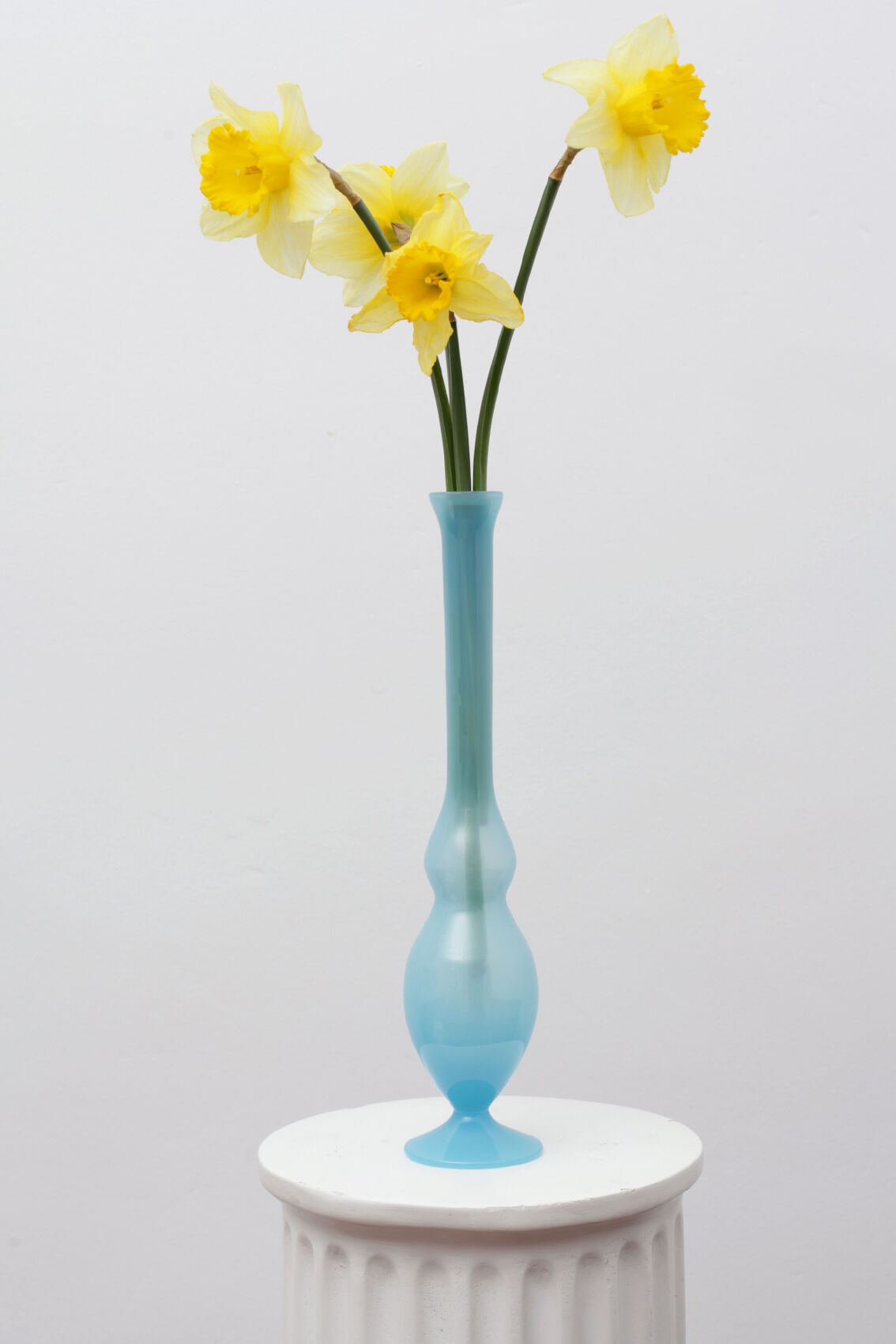 Vase soliflore blue glass