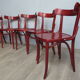 Set of 6 bistro chairs in curved wood