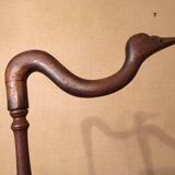 Swan-necked walnut cradle