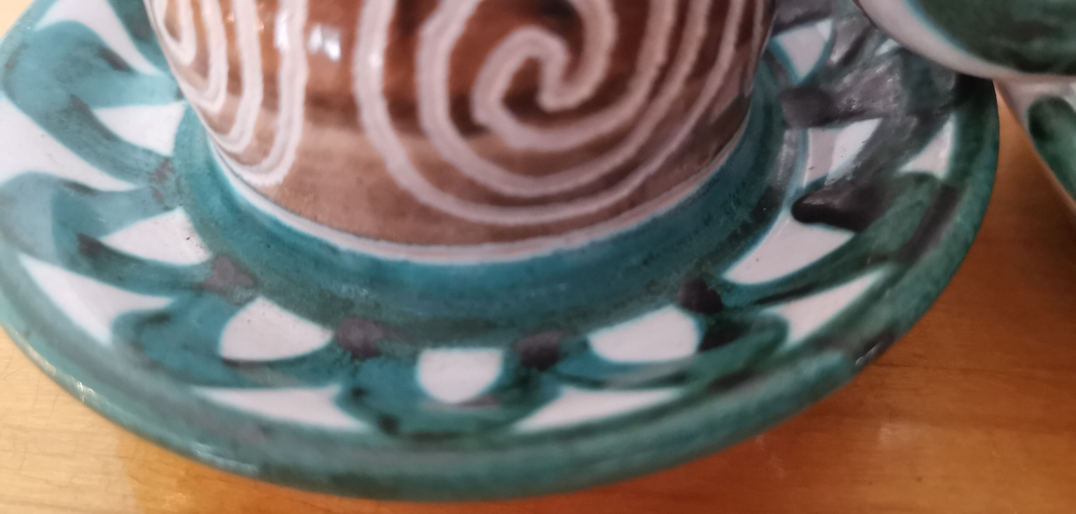 2 Handheld candlesticks design ceramic Robert Picault