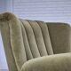 1960s, Danish relax armchair, original green furniture velour, beech wood.