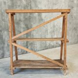 Étagère à plantes en bois de pin ancien