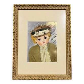 Tableau époque Art Déco / aquarelle vers 1930