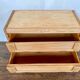 Commode vintage moderniste en orme massif 3 tiroirs