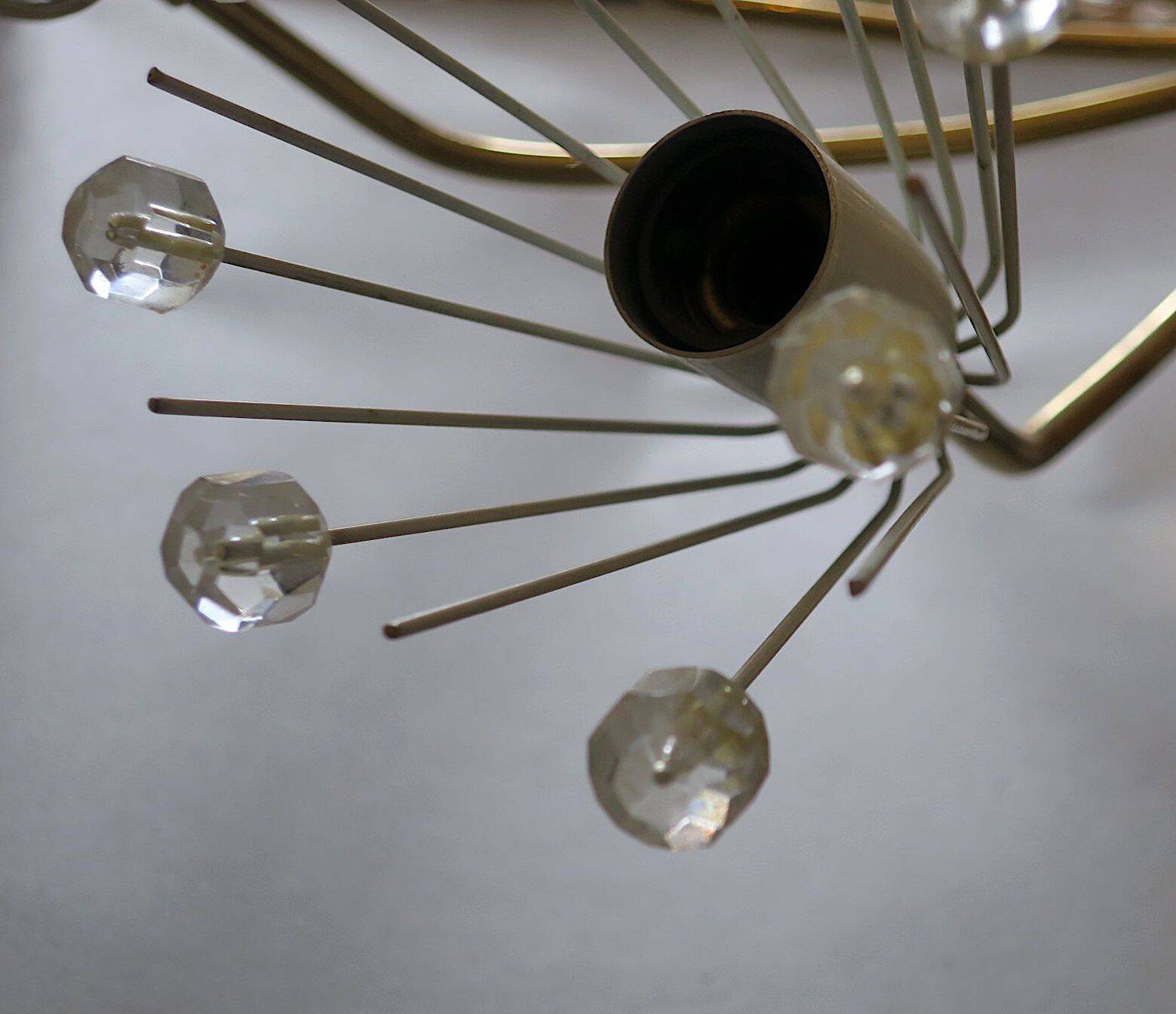 Emil Stejnar for Rupert Nikoll elliptical chandelier, Austria 1950s