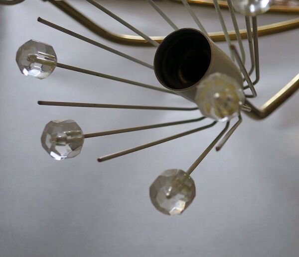 Lustre elliptique d'Emil Stejnar pour Rupert Nikoll, Autriche, années 1950