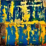 Art brut canvas signed with certificate of authenticity