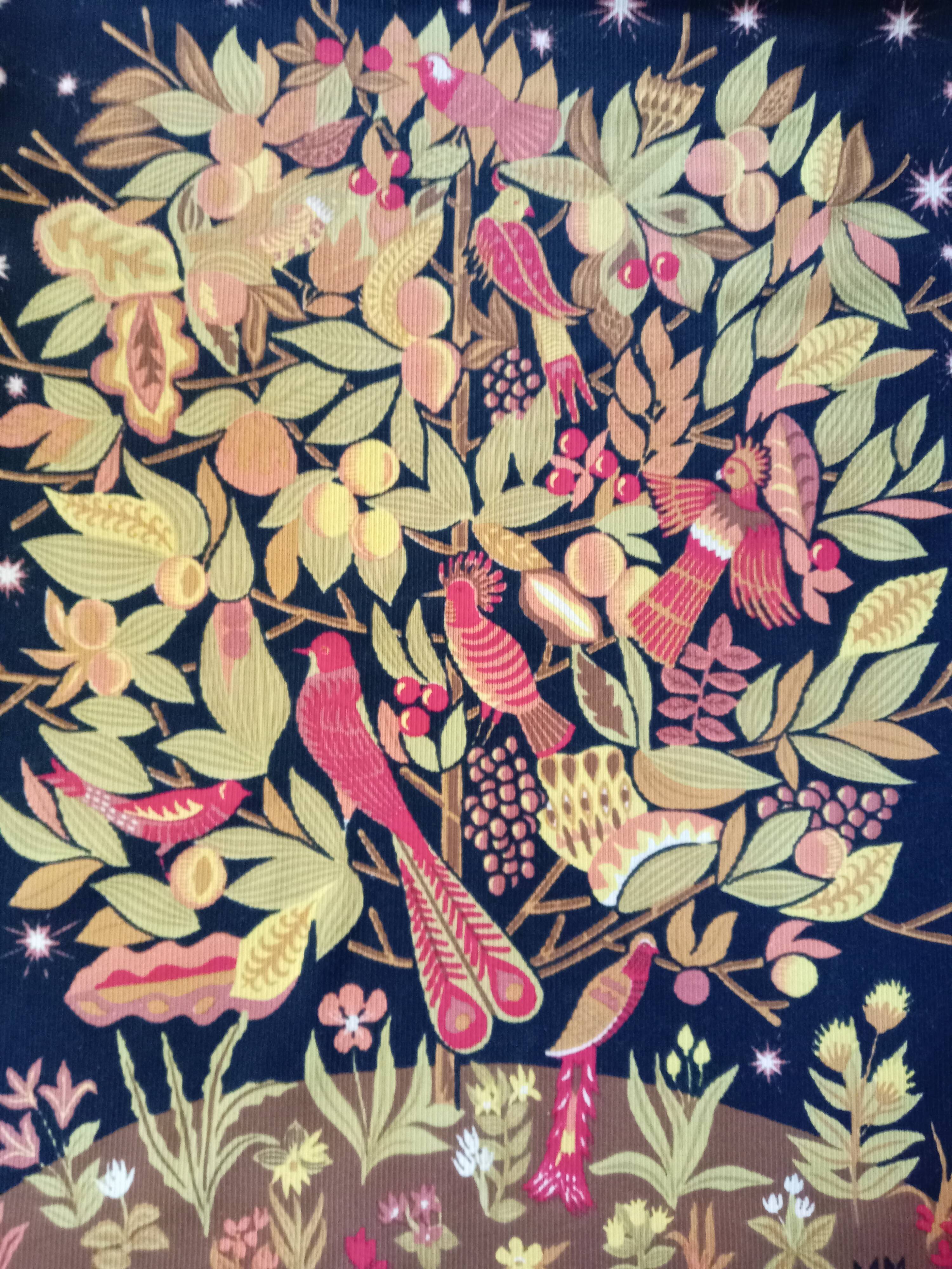 Maria Mesterou wall tapestry, the magic tree, 70s