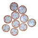 10 scalloped plates in French porcelain