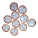 10 scalloped plates in French porcelain