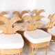 Set of 6 rattan chairs "palm tree"