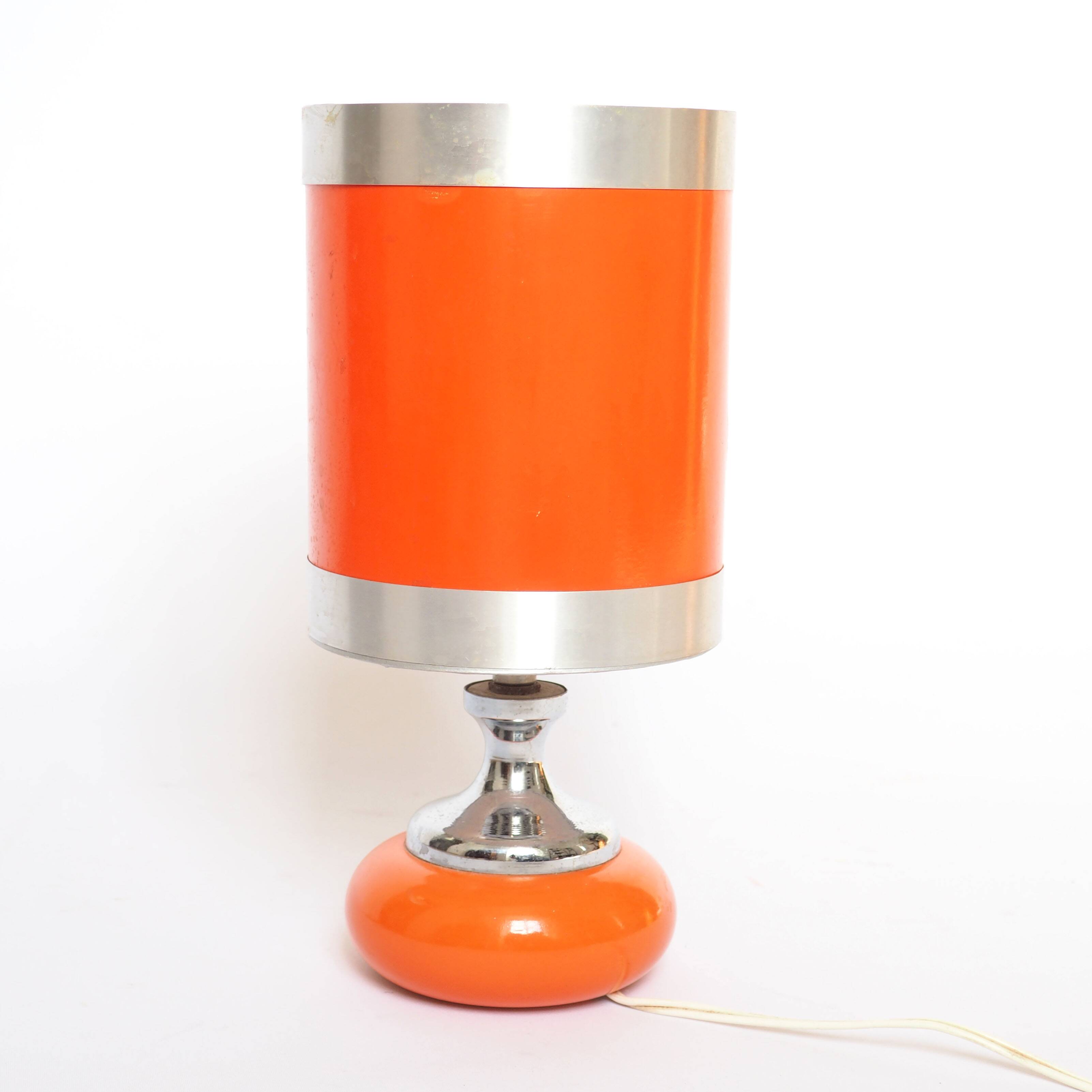 Lampe orange années 1970