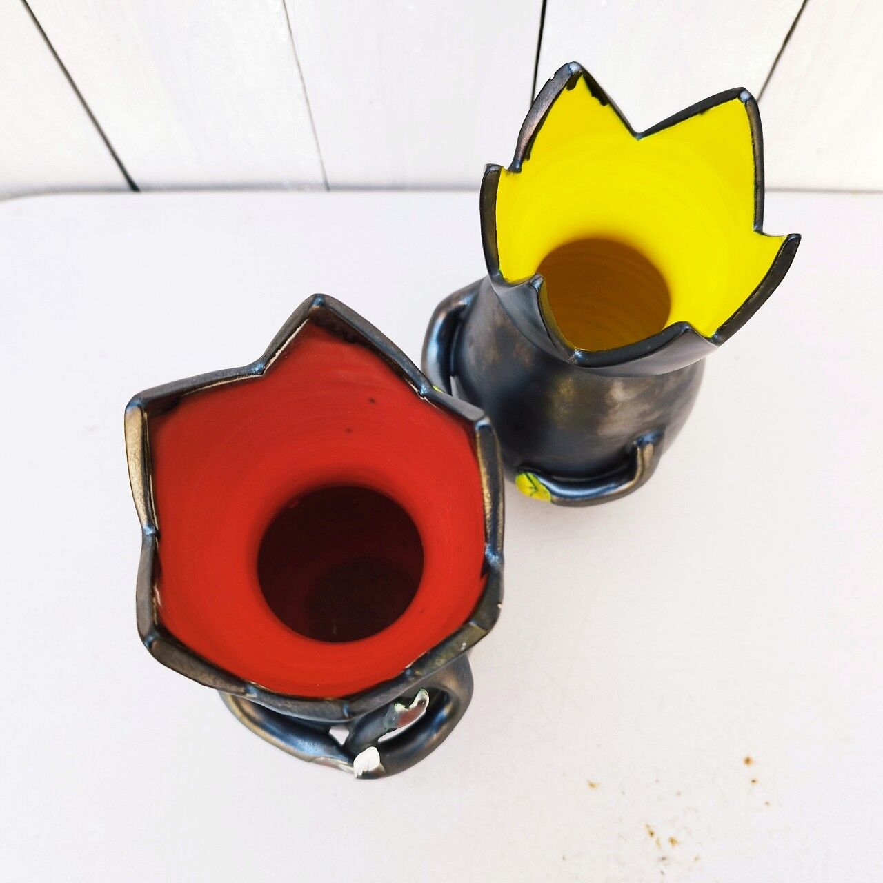 Paire de vases anthropomorphe céramique