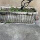 Jardinières anciennes en béton, ciment moulé
