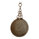 Suspension corde et rotin vintage