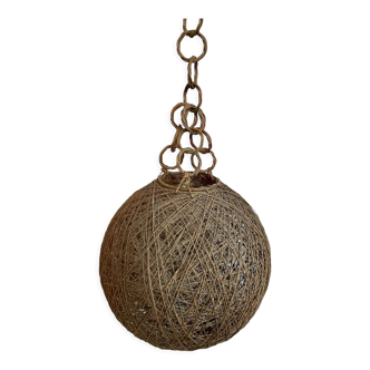 Vintage rope and rattan suspension