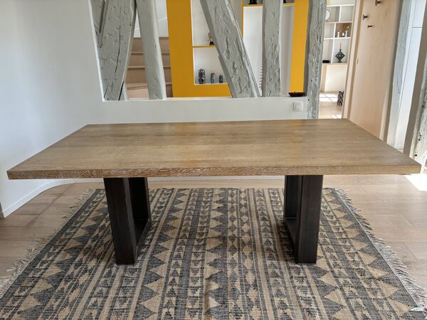 Table à manger en chêne Newton Riva 1920