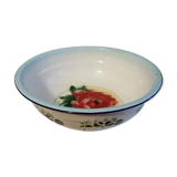 Peacock enamelled metal basin decoration