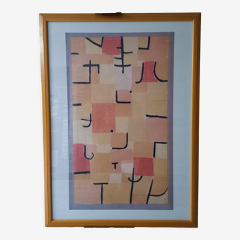 Framed poster by the painter Paul Klee