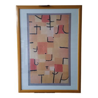 Framed poster by the painter Paul Klee