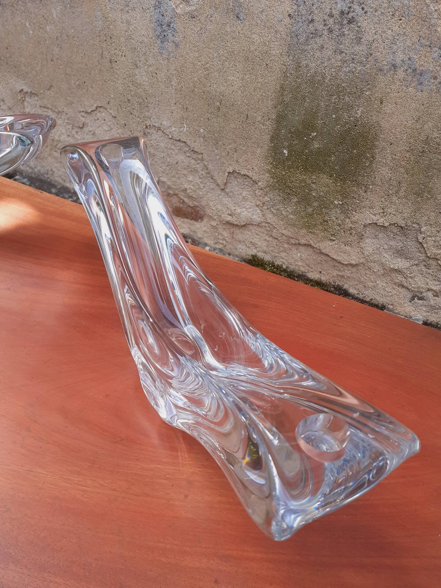 Paire de coupes/ Bougeoirs cristal de Daum