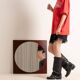 Rosewood Veneer Geometric Mirror