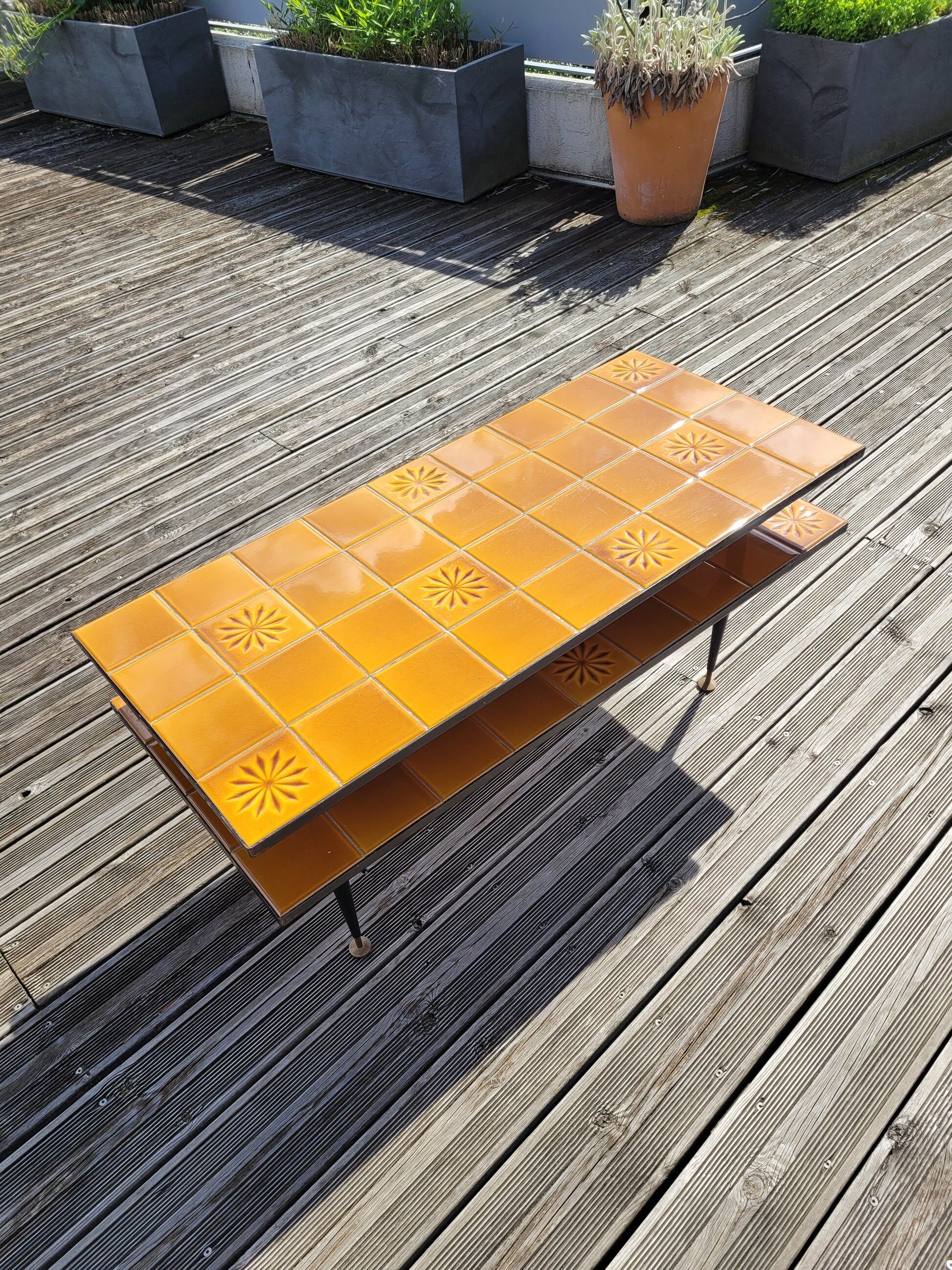 Table basse double plateau en céramique - Ref 1041
