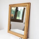 Old mirror with mercury ice gadroons 19th