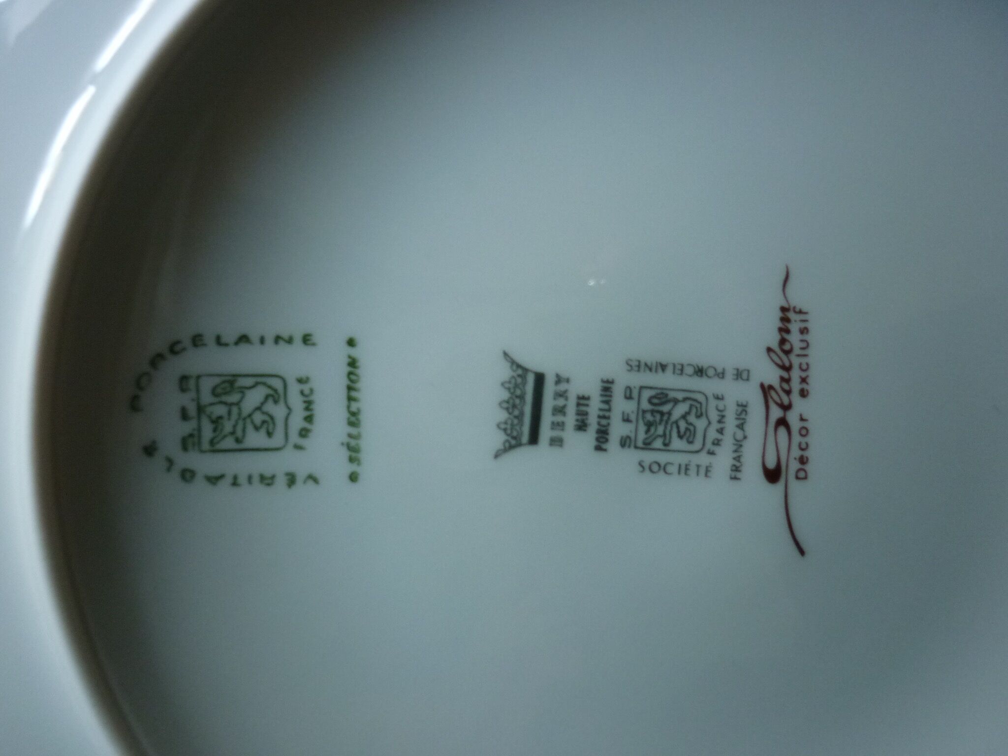 6 flat plates of the Slalom service in porcelain 70s