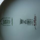 6 flat plates of the Slalom service in porcelain 70s