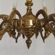 French Antique Traditional Bronze 8 Light Chandelier Acanthus Detail 5566