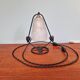 Art Deco night light in wrought iron and satin glass signed Degué