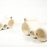 Pair of Tube Armchairs by Joe Colombo for Flexform, first edition.