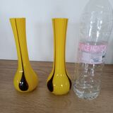 Pair of art deco soliflore vases murano style