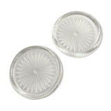 2 glass bottle bottom verlis frosted effect - bottle coaster 1930