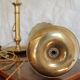 Pair of brass candlesticks lamps