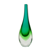 Vase soliflore form drop of water in glass, from Murano, Italy 1970