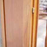 Vintage wooden glass bookcase cabinet