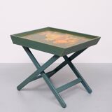 Turquoise Owl cross legs Serving table 1950s