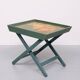 Turquoise Owl cross legs Serving table 1950s