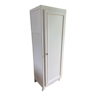 Parisian wardrobe / vintage wardrobe, painted white