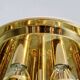 Large circular brass ceiling light, Space Age design, 1970s.