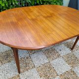 Scandinavian design round table in teak