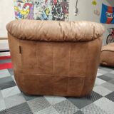 JF Mur Line Vintage Soft Leather Armchairs