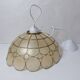 pendant light in mother-of-pearl and brass vintage bubbles