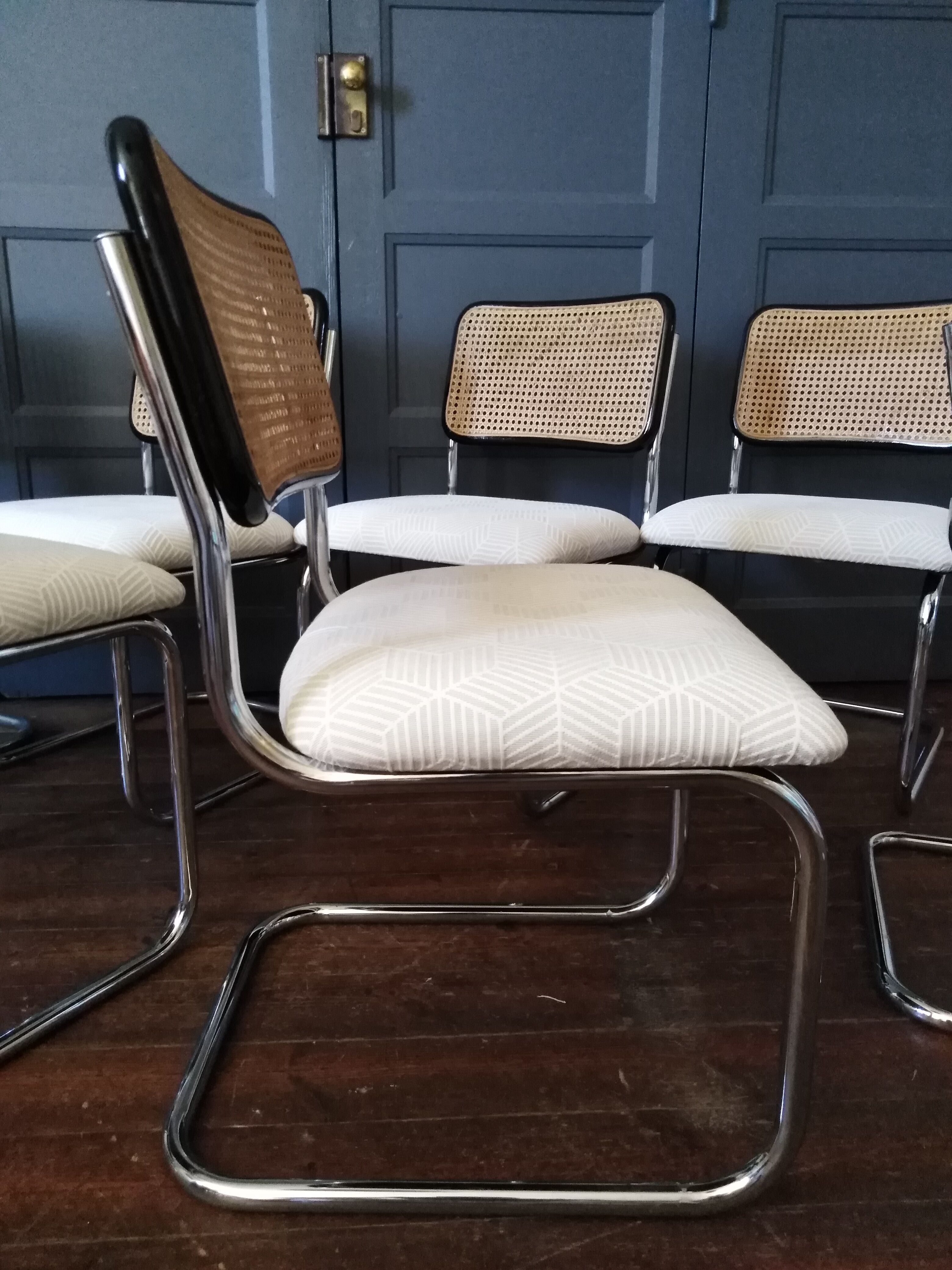 6 chairs cesca Marcel Breuer 1970