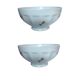 Duo de bols vintage– contour côtelé & décor fleuri