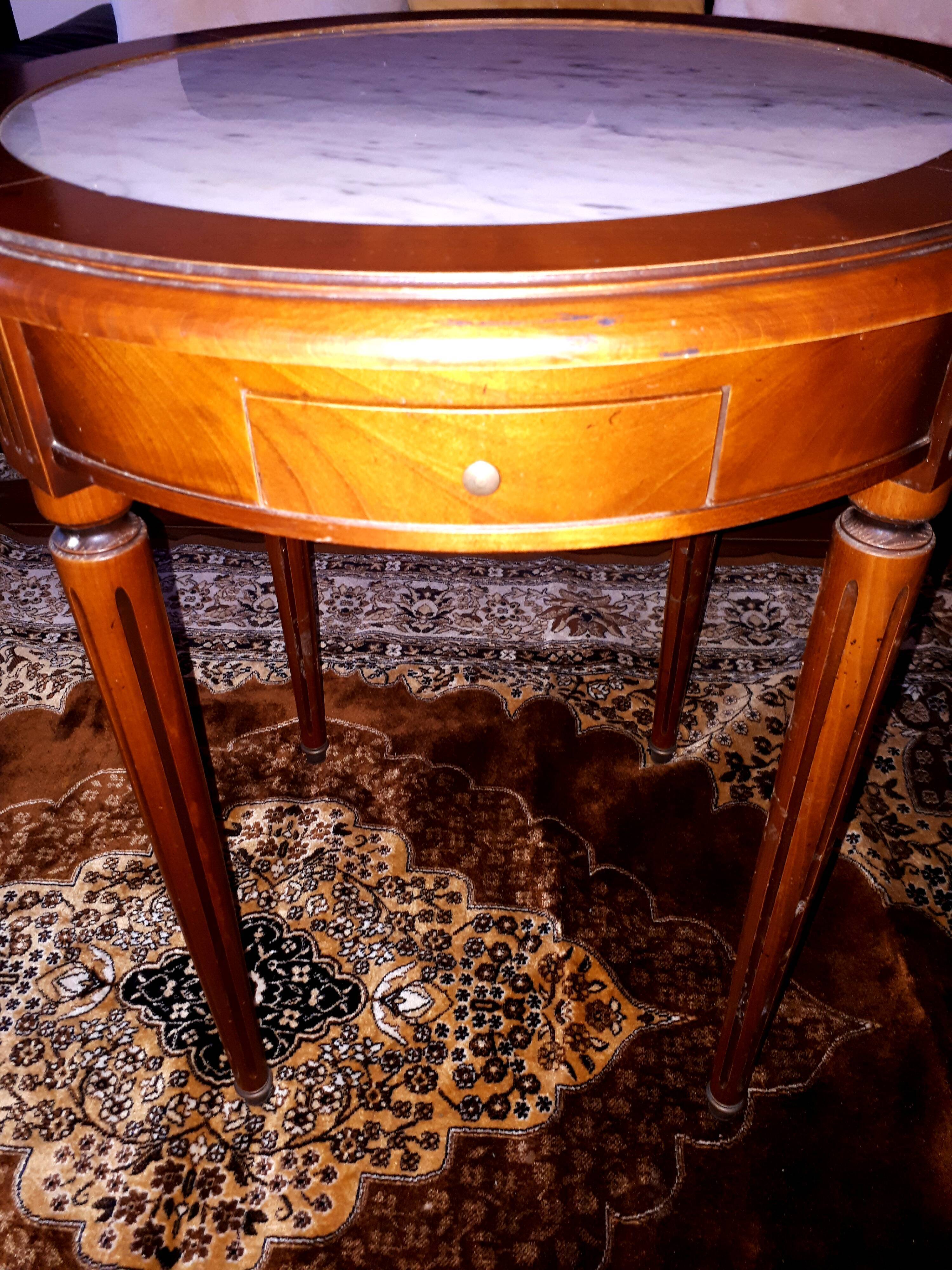 Louis XVI style mahogany pedestal games table